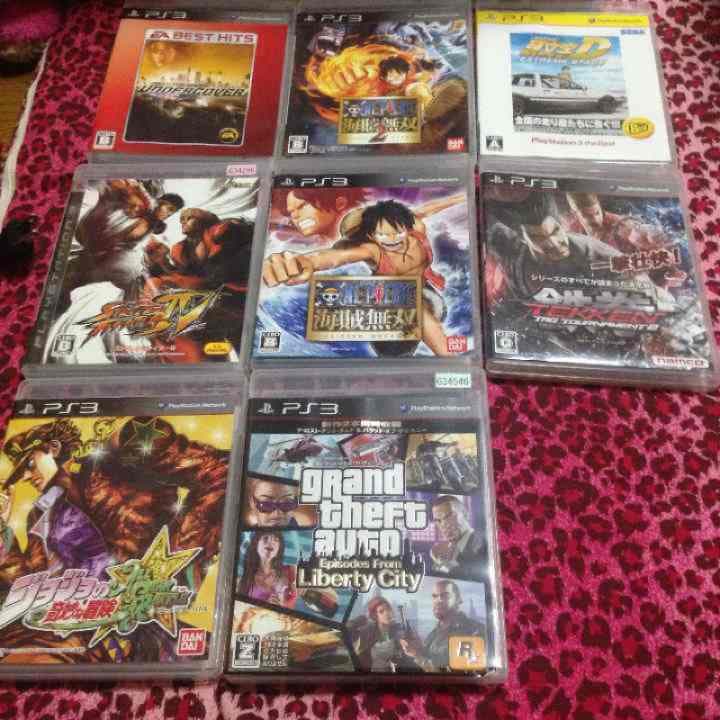 プレステ3と各ソフト8本です。