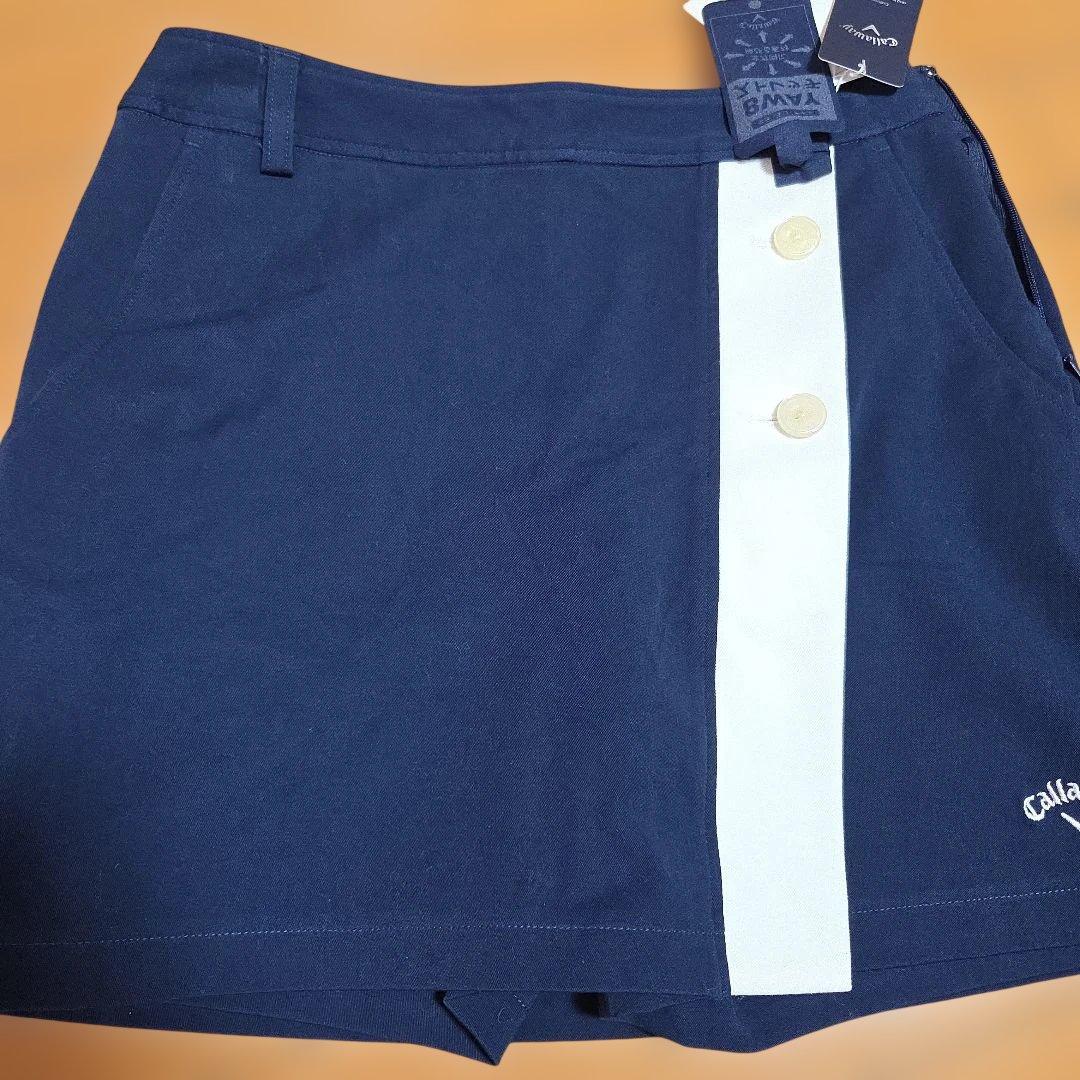 新品　キャロウェイゴルフ　ミニスカートМ　紺ネイビー　キュロット　ストレッチ9号