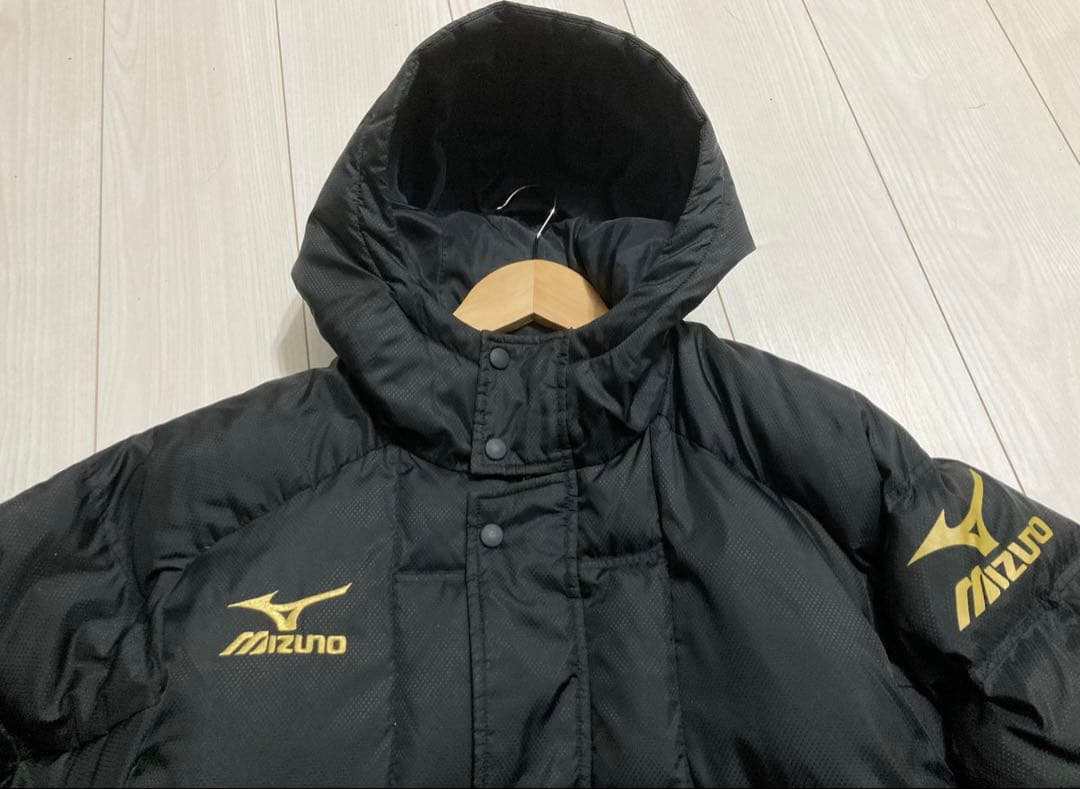 Mizuno ダウン　ベンチコート メンズ　Lサイズ ブラック　ダウン70%