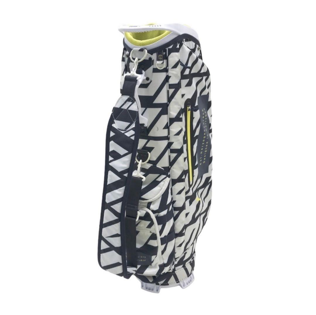PUMA プーマゴルフ キャディバッグ 総柄 ホワイト系 9型
