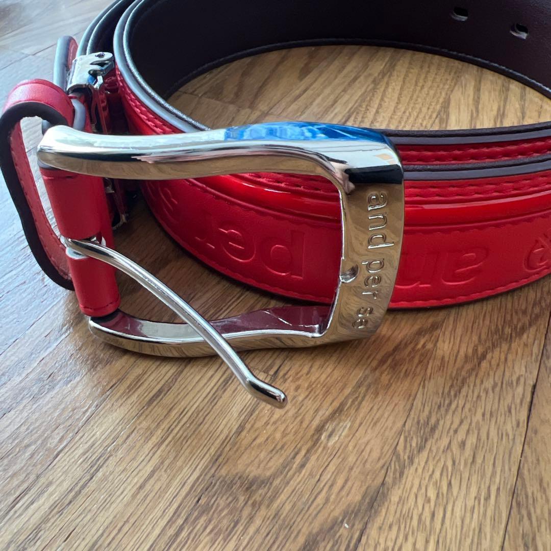 and per se ネイビー ポロシャツ＆ベルト　ゴルフ