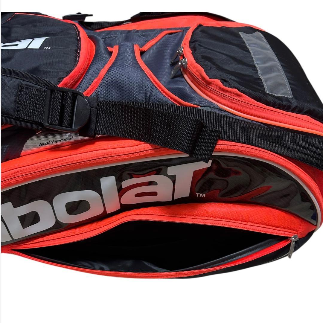 【babolaTバボラ】ラケットバッグ12本(ブラック・オレンジ)