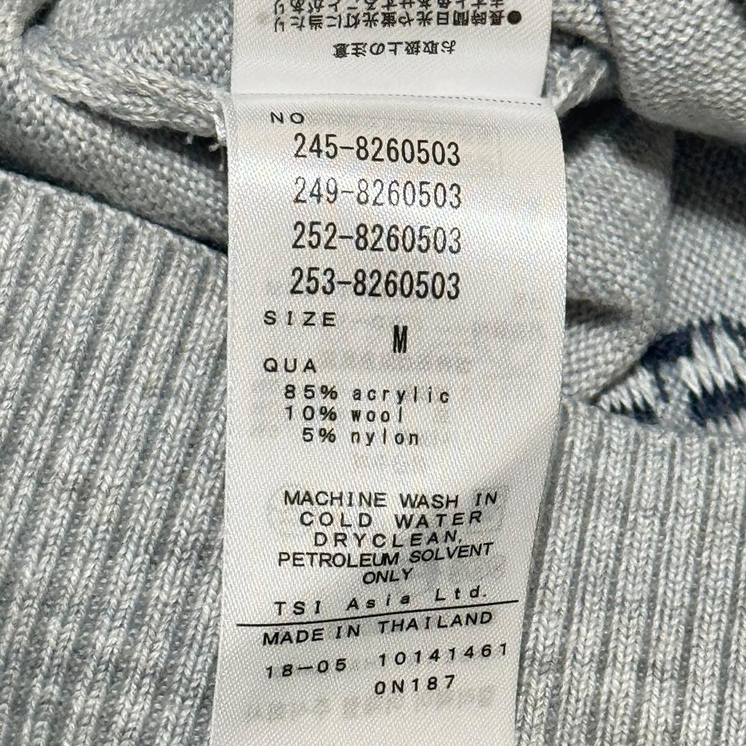 美品 キャロウェイ ニットセーター グレー 秋冬 クルーネック ウール混 Y2K