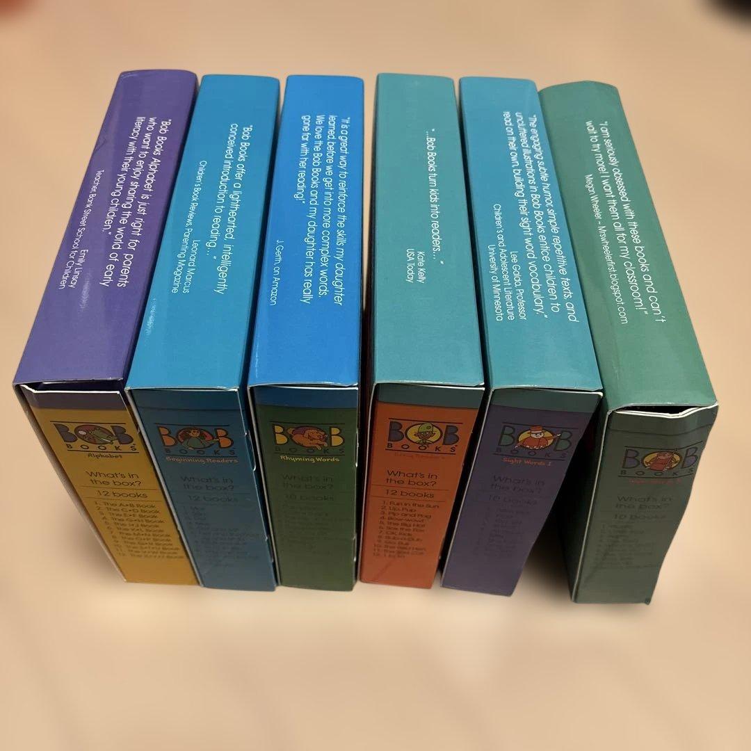 BOB Books 英語絵本 6セット 子供英語教材 フォニックス 初級~入門