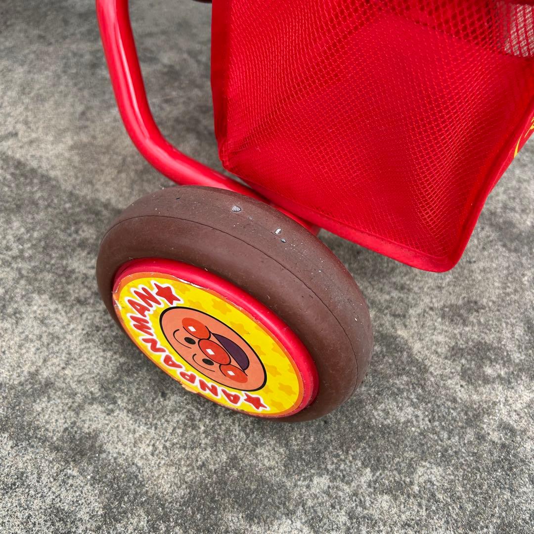 アンパンマン 三輪車 赤 手押し棒付き サンシェード付き 押し棒 子供用 キッズ