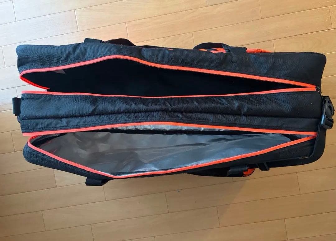 adidas バドミントンバッグ 黒/オレンジ