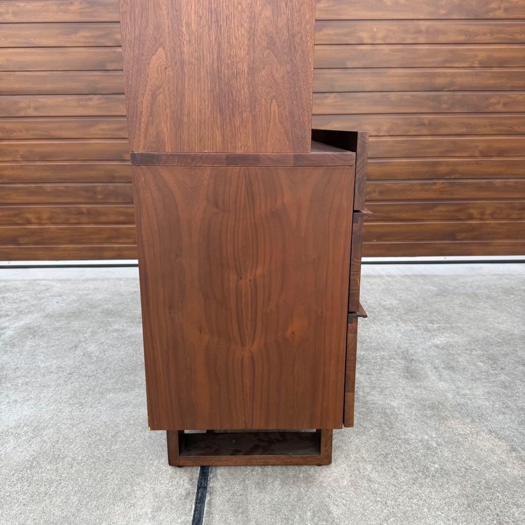 美品 BIS ビス 北欧風 ウォールナット ガラス扉 食器棚 購入価格20万