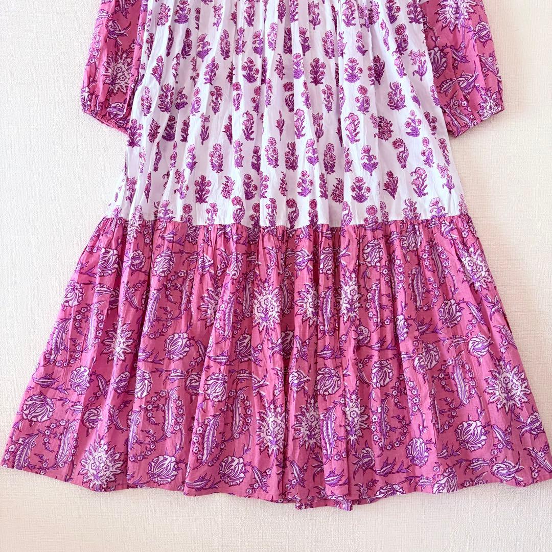 【新品】定価1万程　sonny label パネルプリントワンピース　インド製