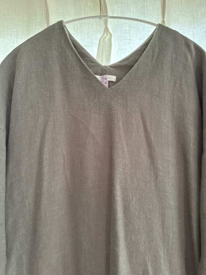 美品☆evam eva vie リネンワンピース 麻100％ クリーニング済