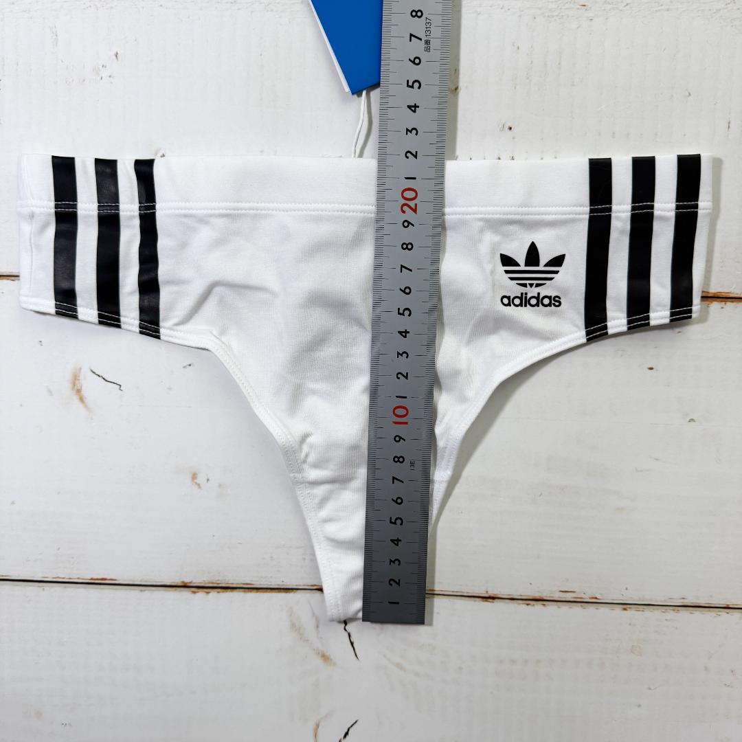 adidas アディダス インナー Tバック White/Black 海外XS