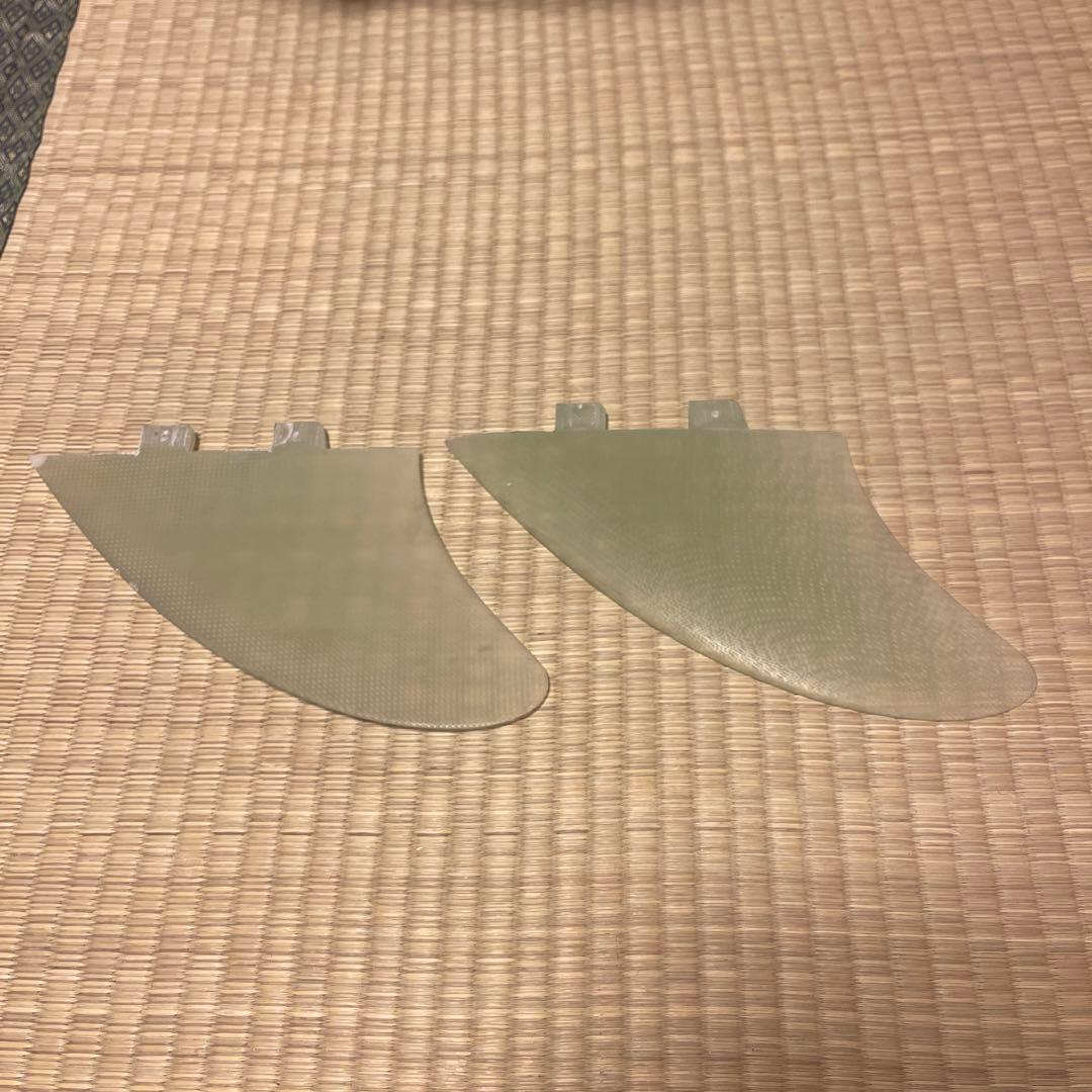 サーフボードフィン クライム　純正フィン　クリア　ツインフィン