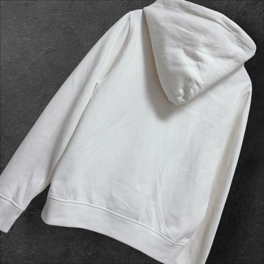 現行QRタグ　ポロラルフローレン　ポニー刺繍ロゴ ホワイトパーカー　L