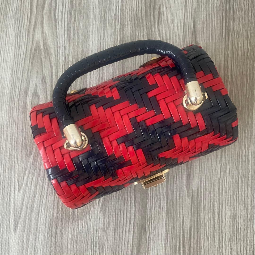 ヴィンテージ ミッドセンチュリー モード BOXバッグ ボックス型バッグ