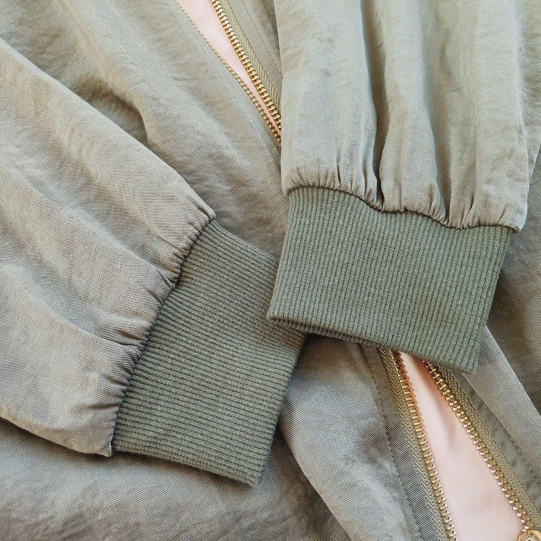 スコットクラブ　新品タグ付　異素材切り替えロングブルゾン　ギャザー　ドッキング