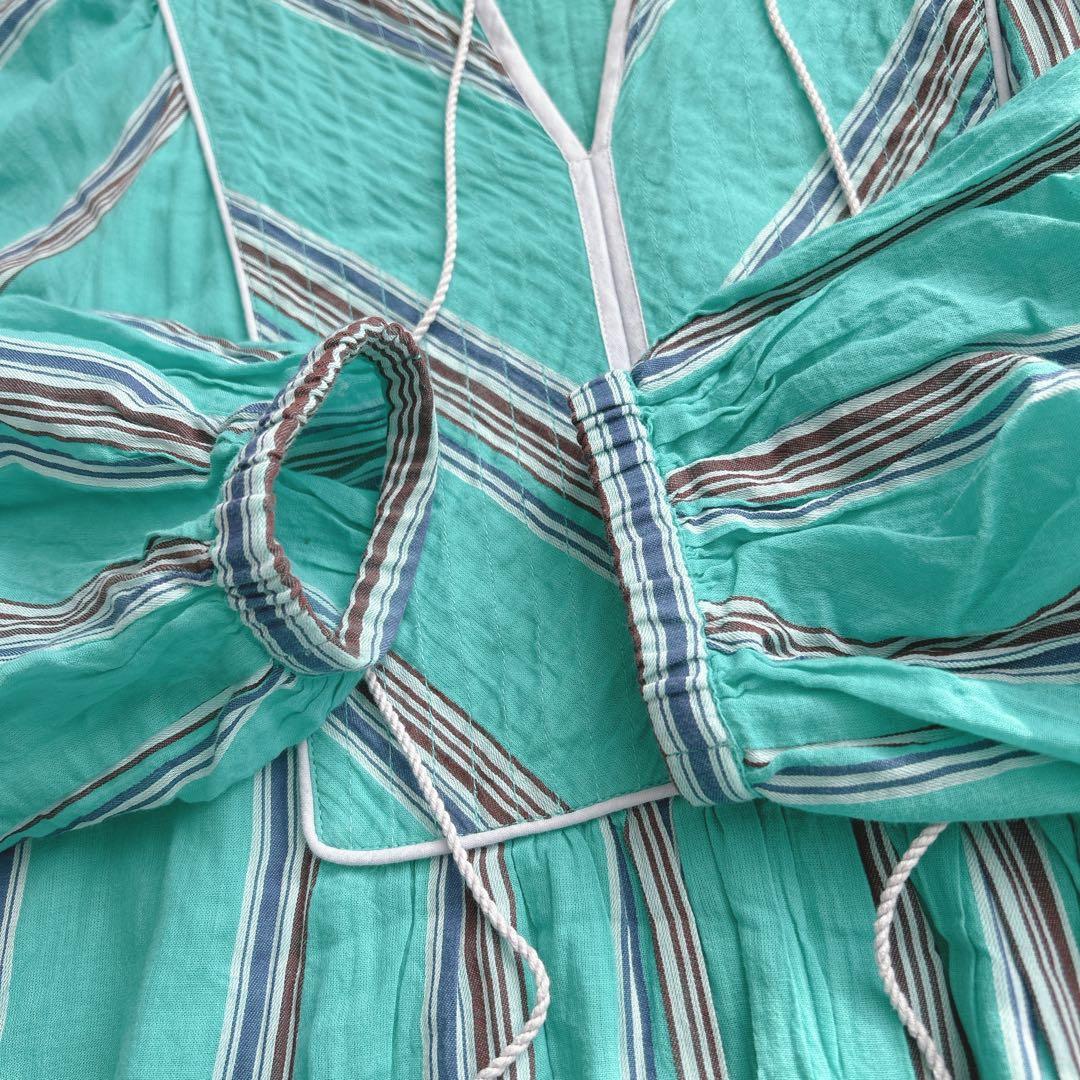 ヌキテパ★コットンボイルストライプドレス ロング