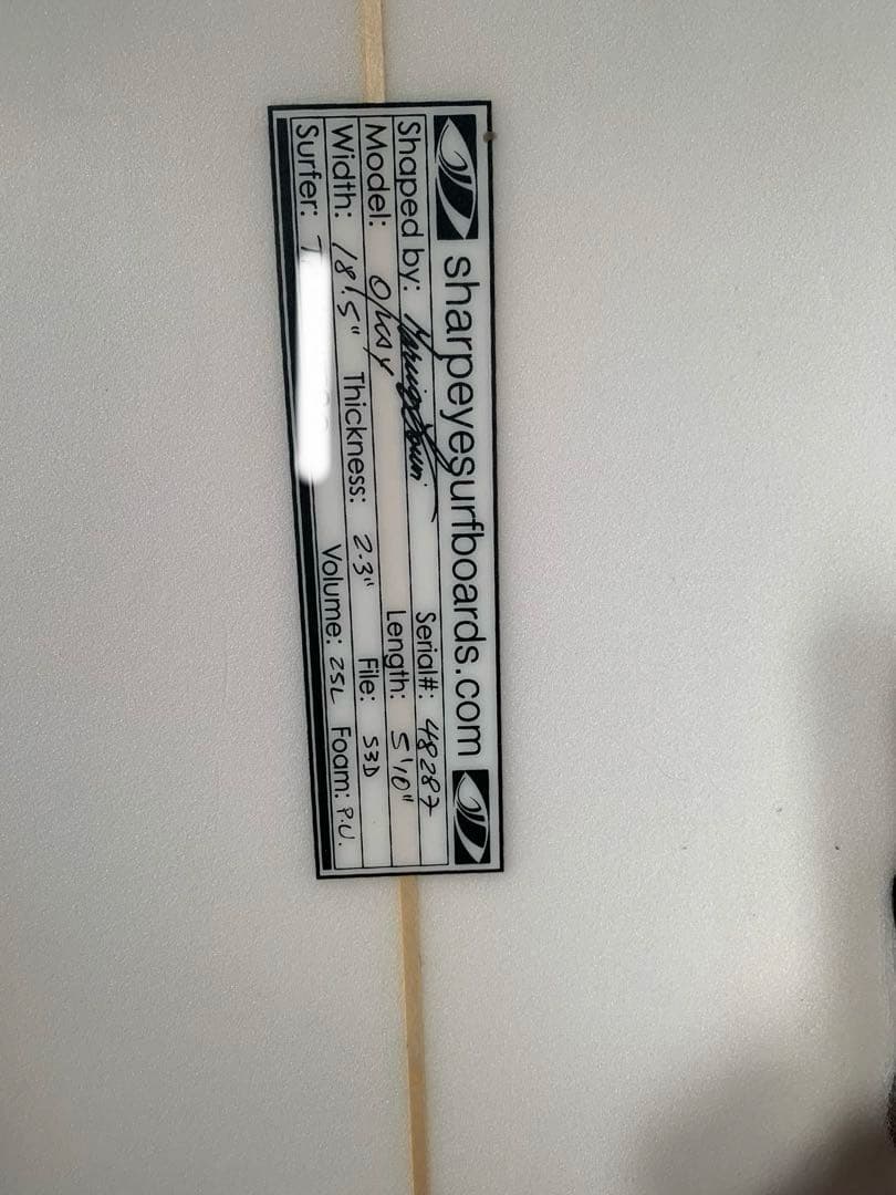 シャープアイ Sharp eye サーフボードオーケーモデル サーフィン