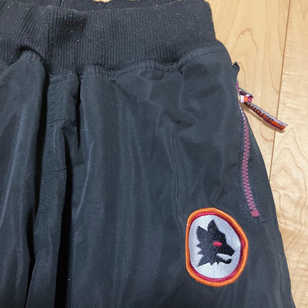 【冬物セット割】ASローマ　ジャージ上下セット　黒　ROMA レア物　S〜M