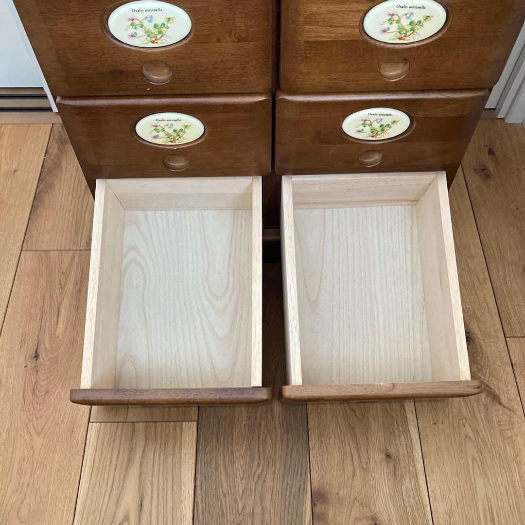 ☆レトロ☆ ティンバーランド　3段チェスト　6引き出し　ポケット　ブラウン