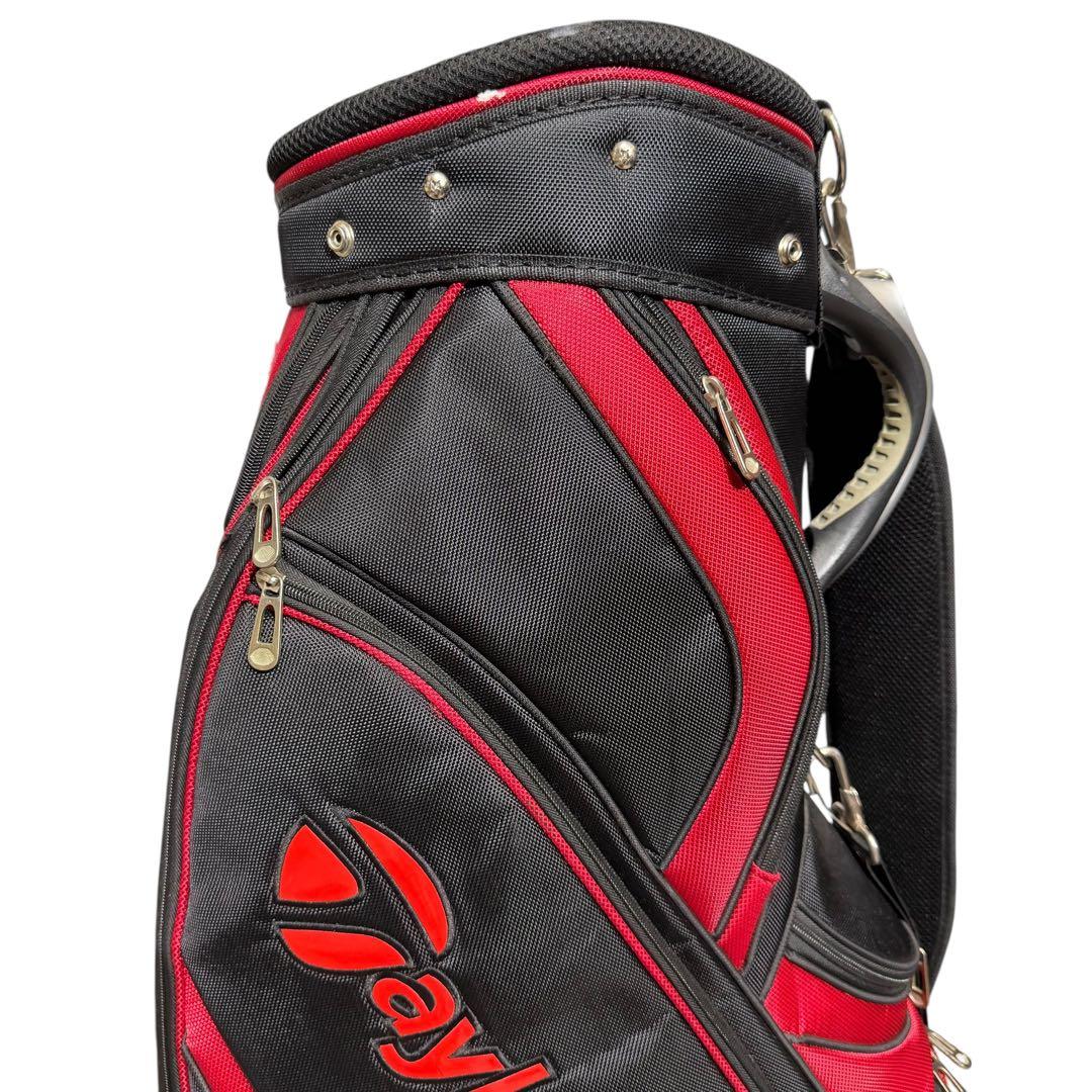 【即日発送】TaylorMade キャディバッグ 5分割 赤黒 ゴルフ 2238