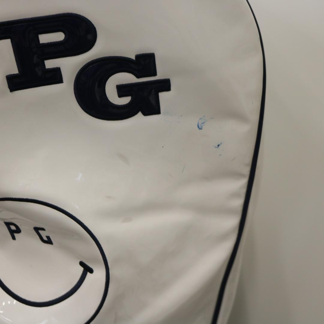 パーリーゲイツ キャディバッグ エナメル ホワイト スマイル89 ゴルフバッグ