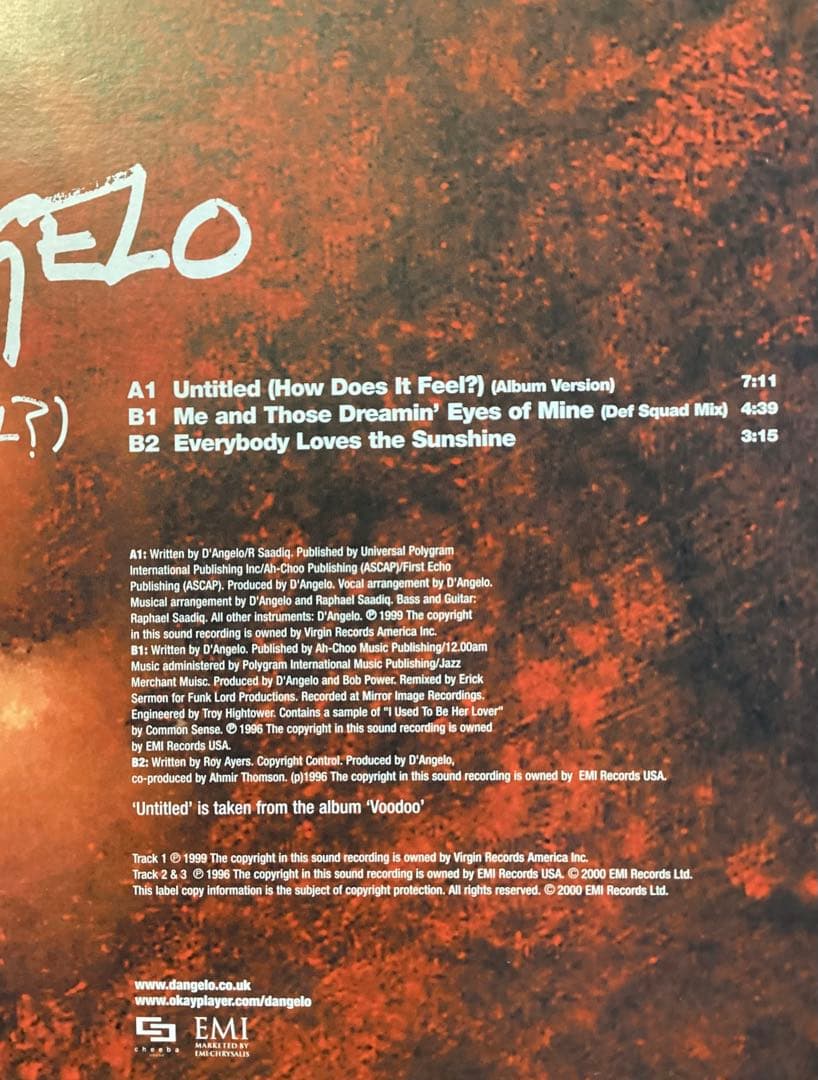 D'Angelo Untitled(How Does It Feel?)レコード