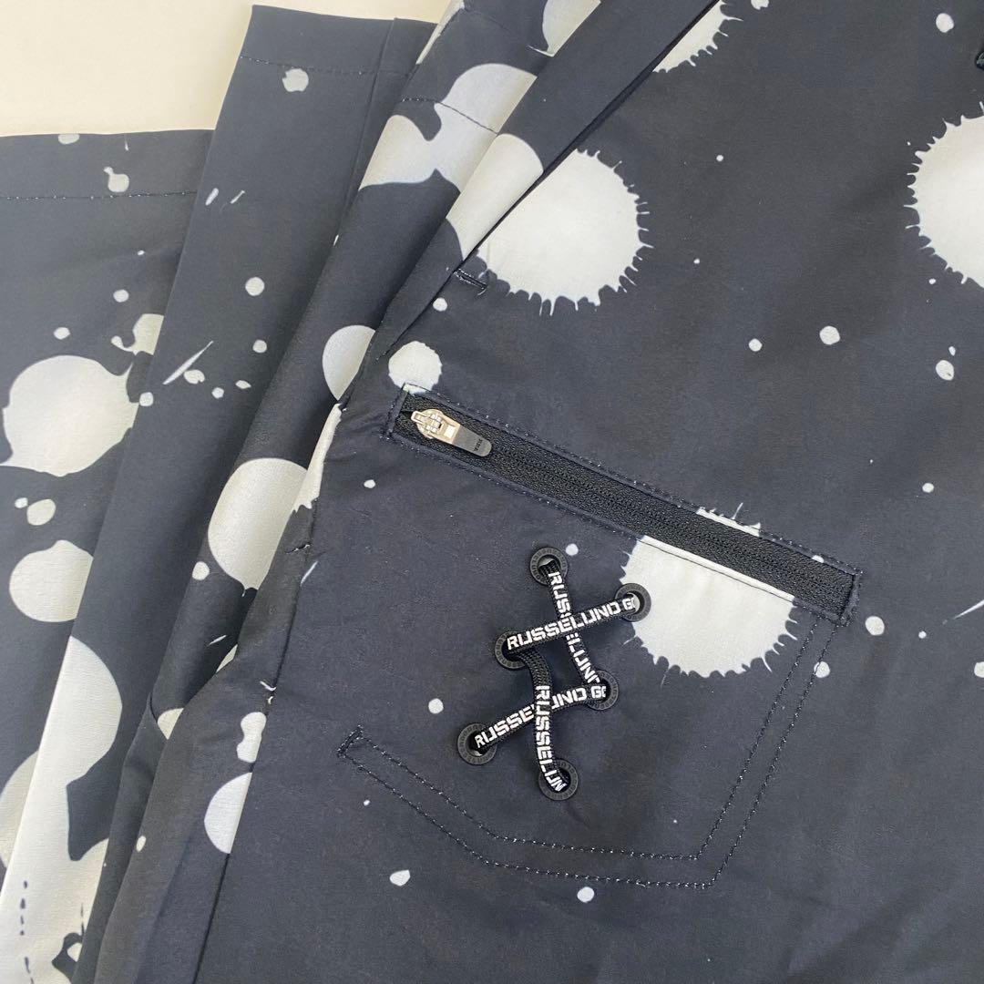 ラッセルノ　ブラック ナイロン　ゴルフ　トップスのみ