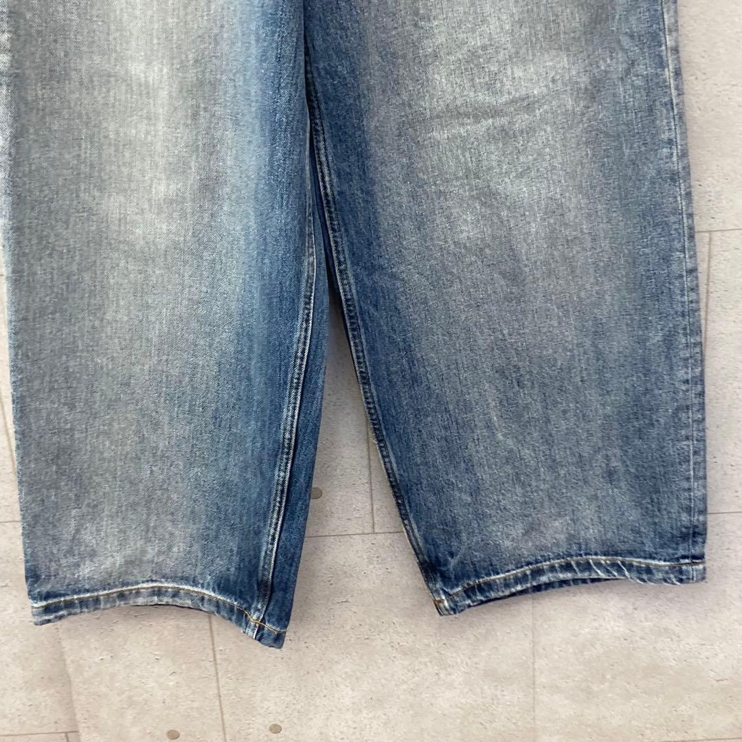  エイチ＆エム スーパーバギー デニムパンツ ジーンズ ワイド 30 青