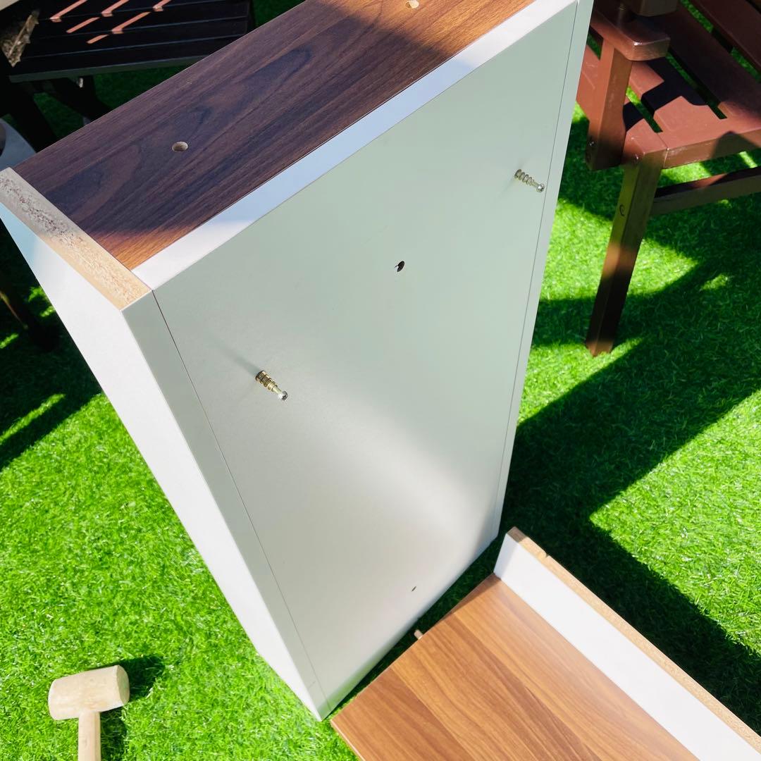 【コンセント付】デスク120cm 棚付き PC机