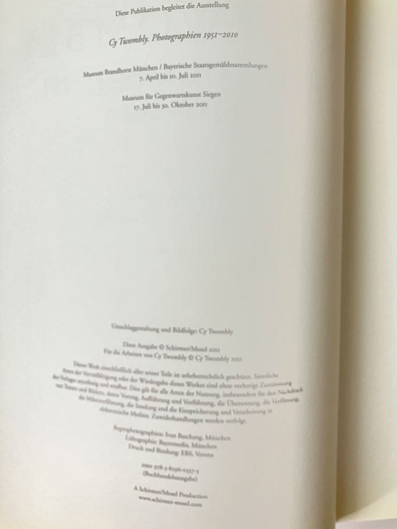 CY TWOMBLY PHOTOGRAPHS Ⅲ 1951-2010