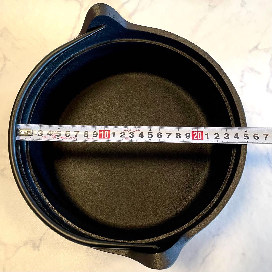 南部鉄器⭐︎ 及源鋳造 盛栄堂　煮込み鍋　24㎝　木蓋・ツル付　お国自慢鍋