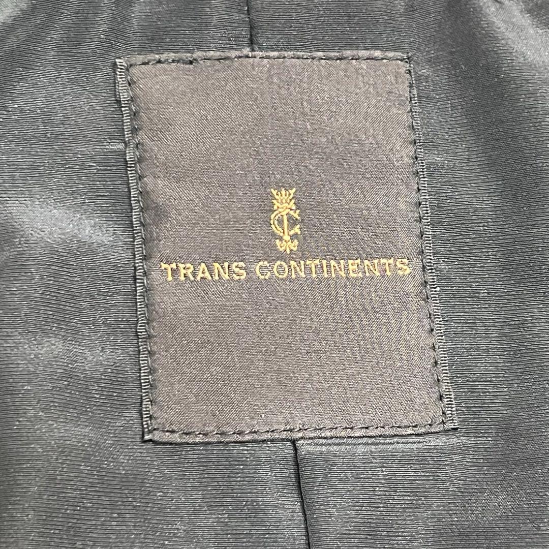 『トランスコンチネンツ』レザートレンチコート 羊革 ベルト エポレット フラップ