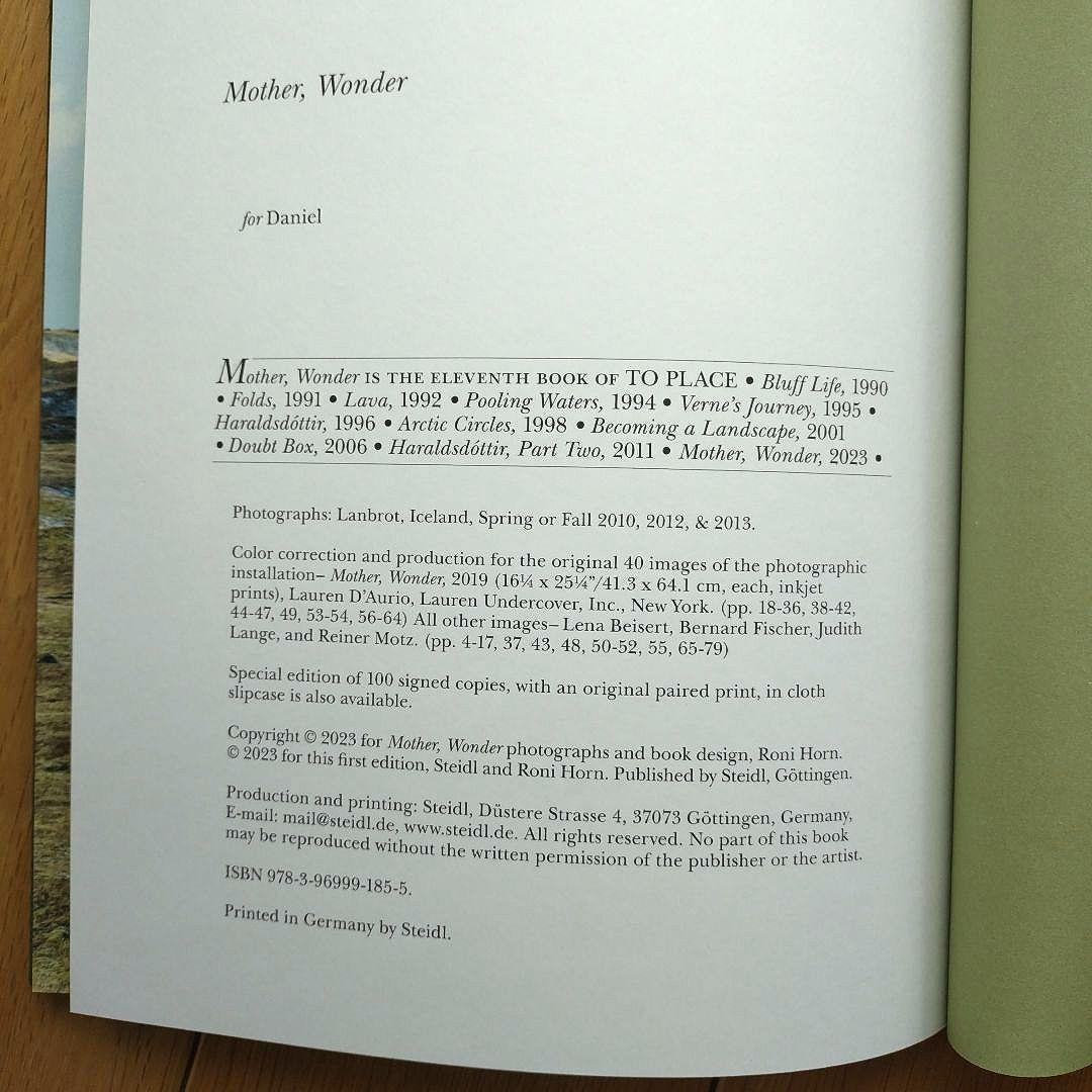 Roni Horn  MotherWonder ロニホーン