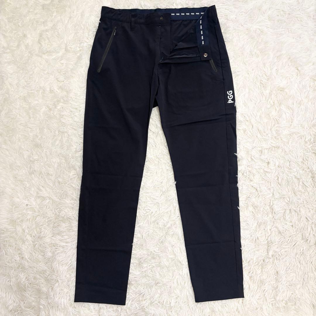 極美品 PGG パーリーゲイツ セットアップ ストレッチ ネイビー サイズ5 L