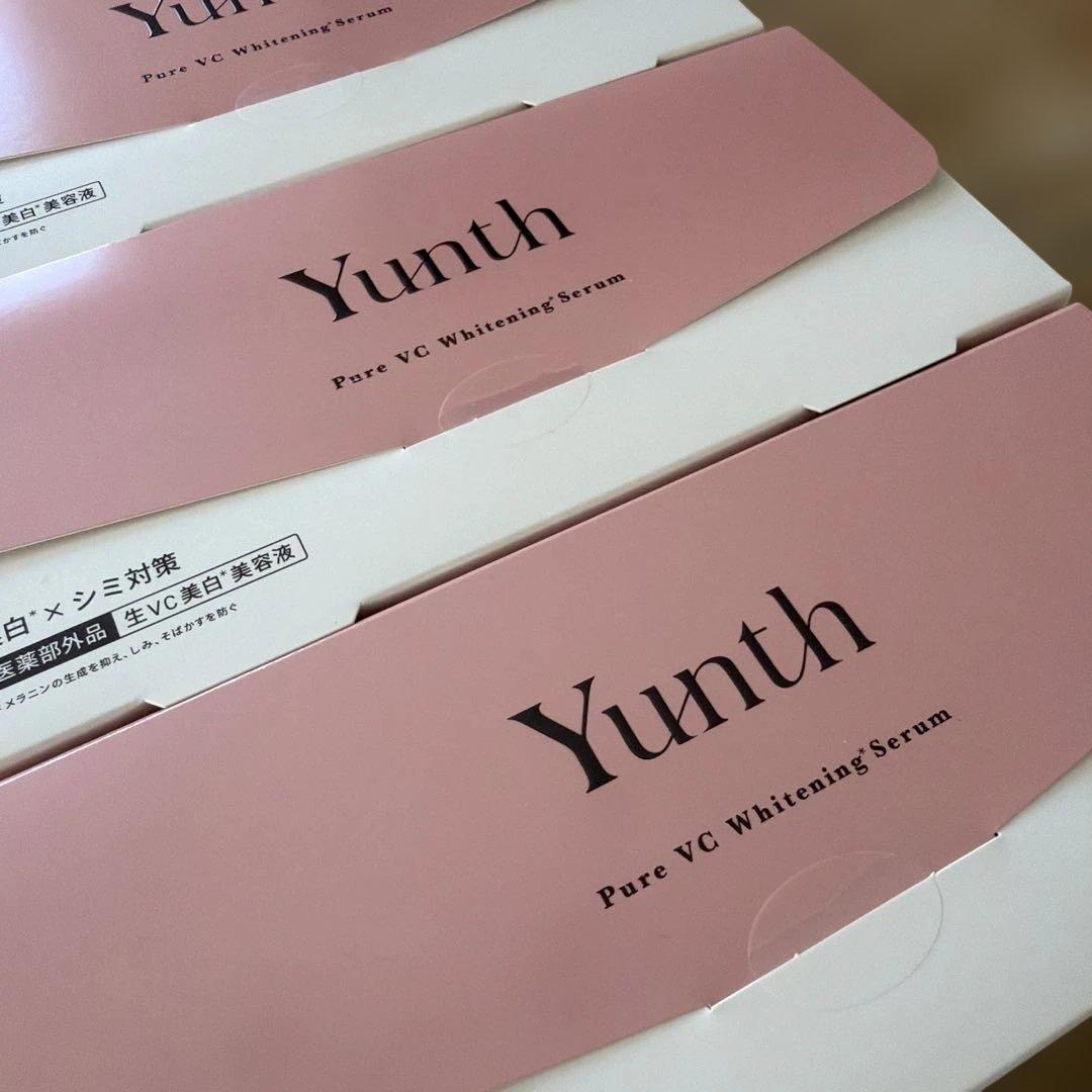 Yunth Pure 生VC美白美容液　3箱セット　マスク付