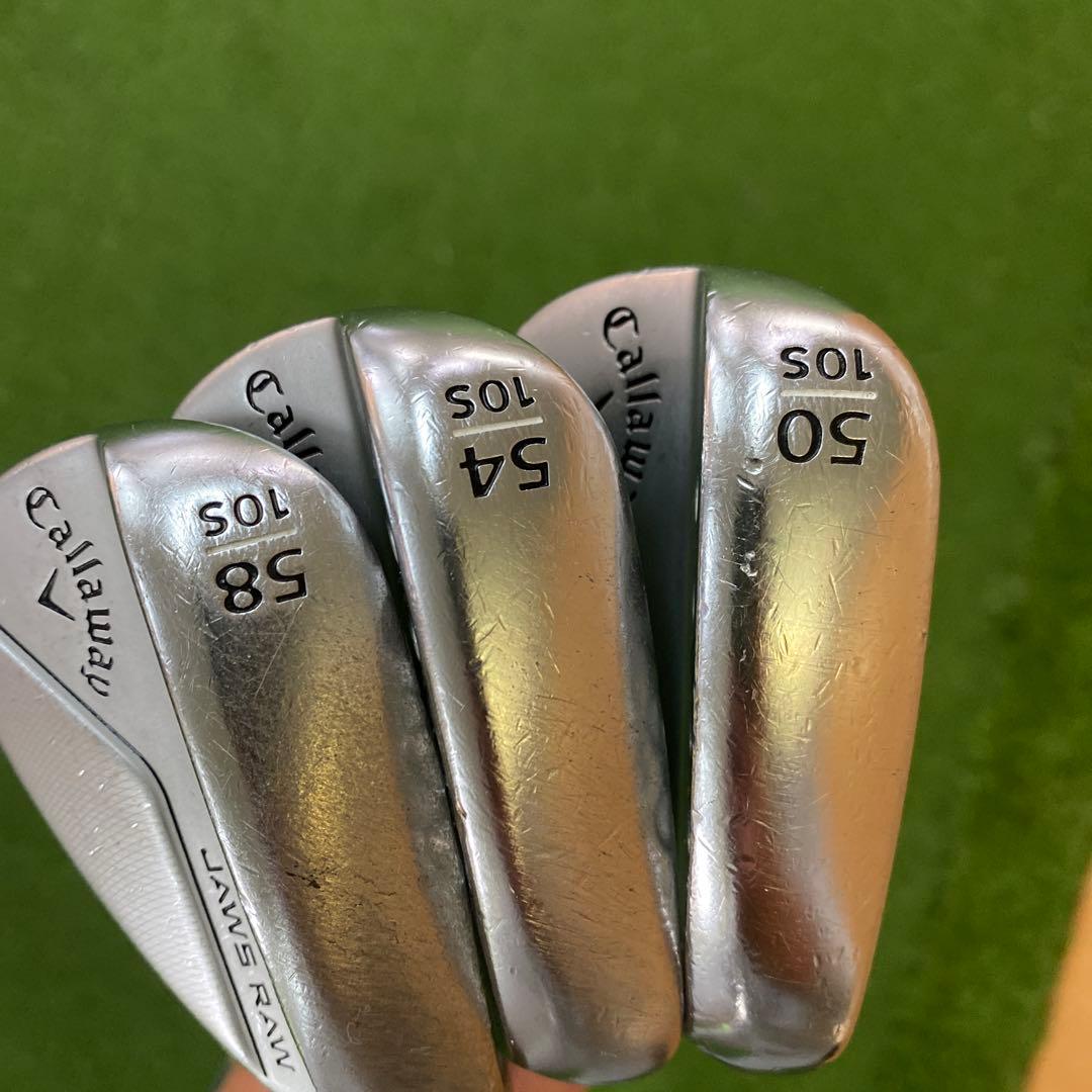 キャロウェイJaws Raw ノーメッキ50.54.58°3本セットモーダス3