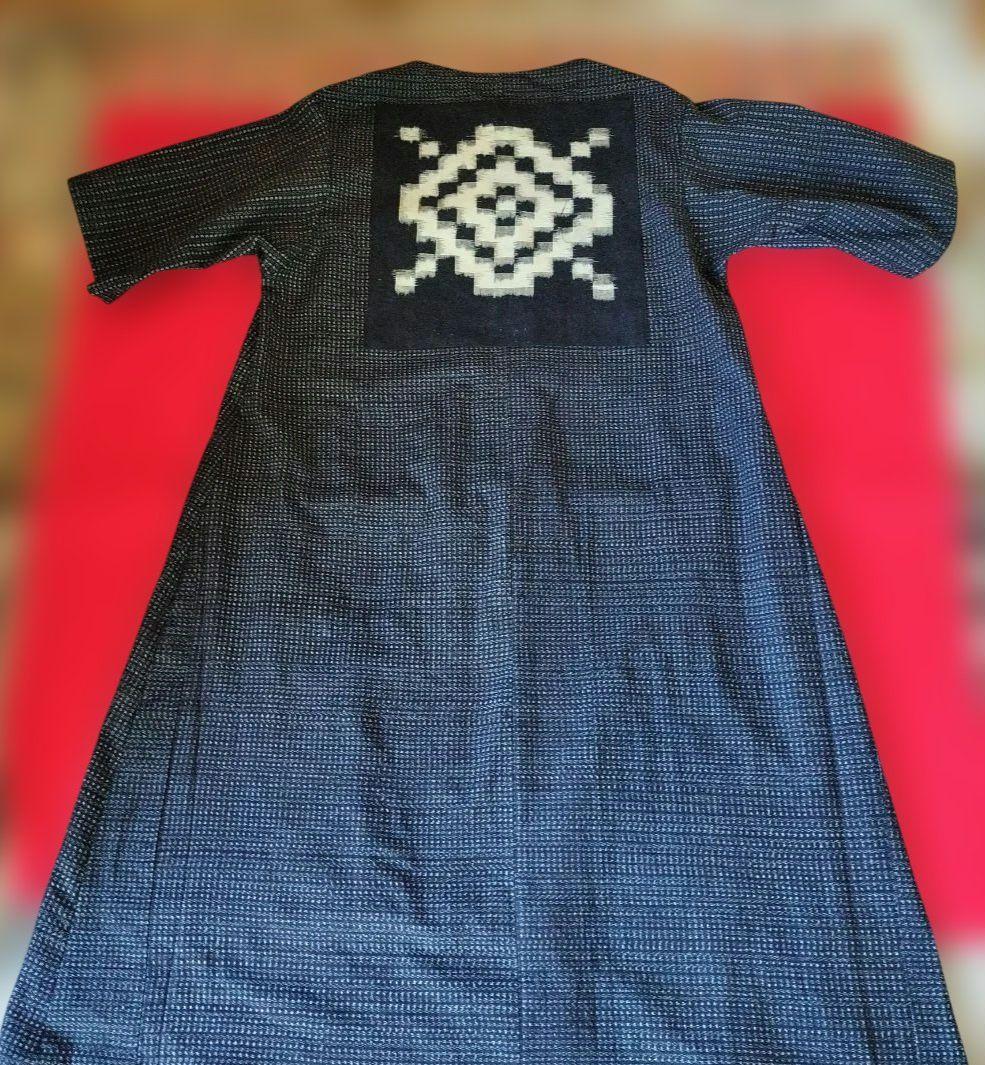 着物リメイク 絣 ワンピース チュニック