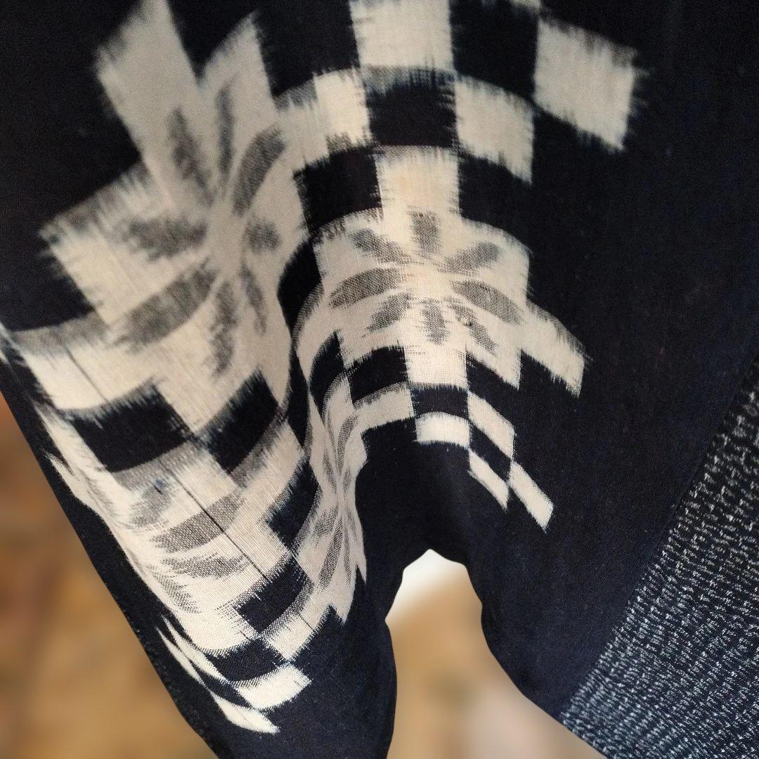 着物リメイク 絣 ワンピース チュニック