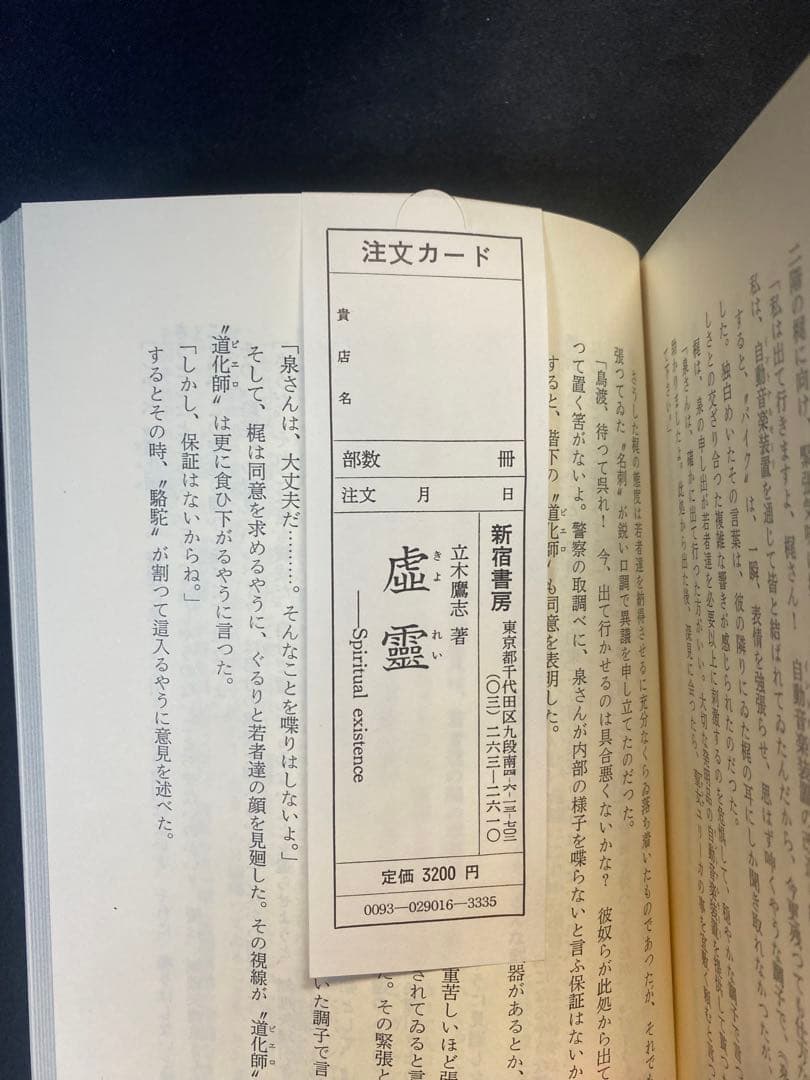 虚霊　立木鷹志 新宿書房