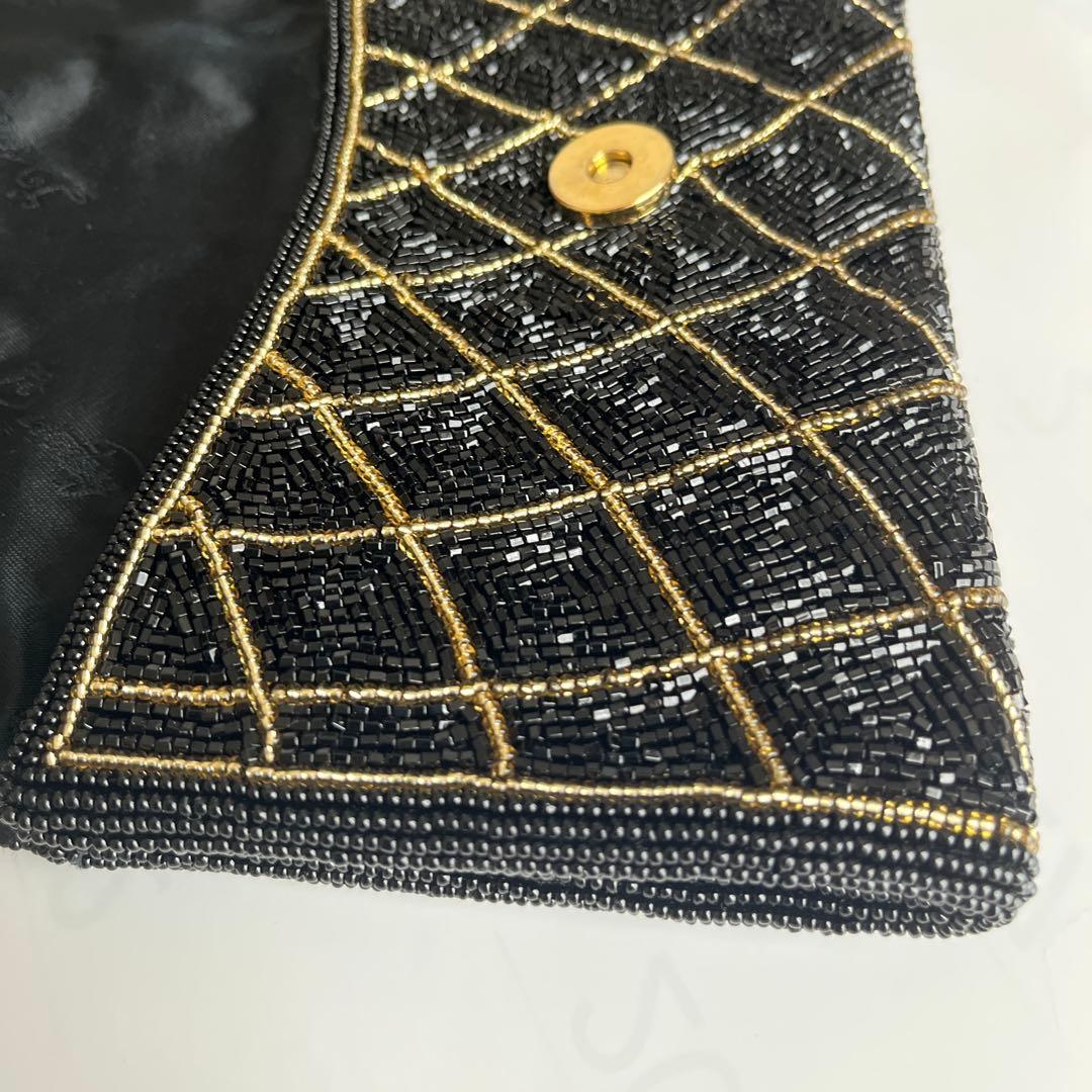 ルミー　はしもと　ビーズバッグ　黒