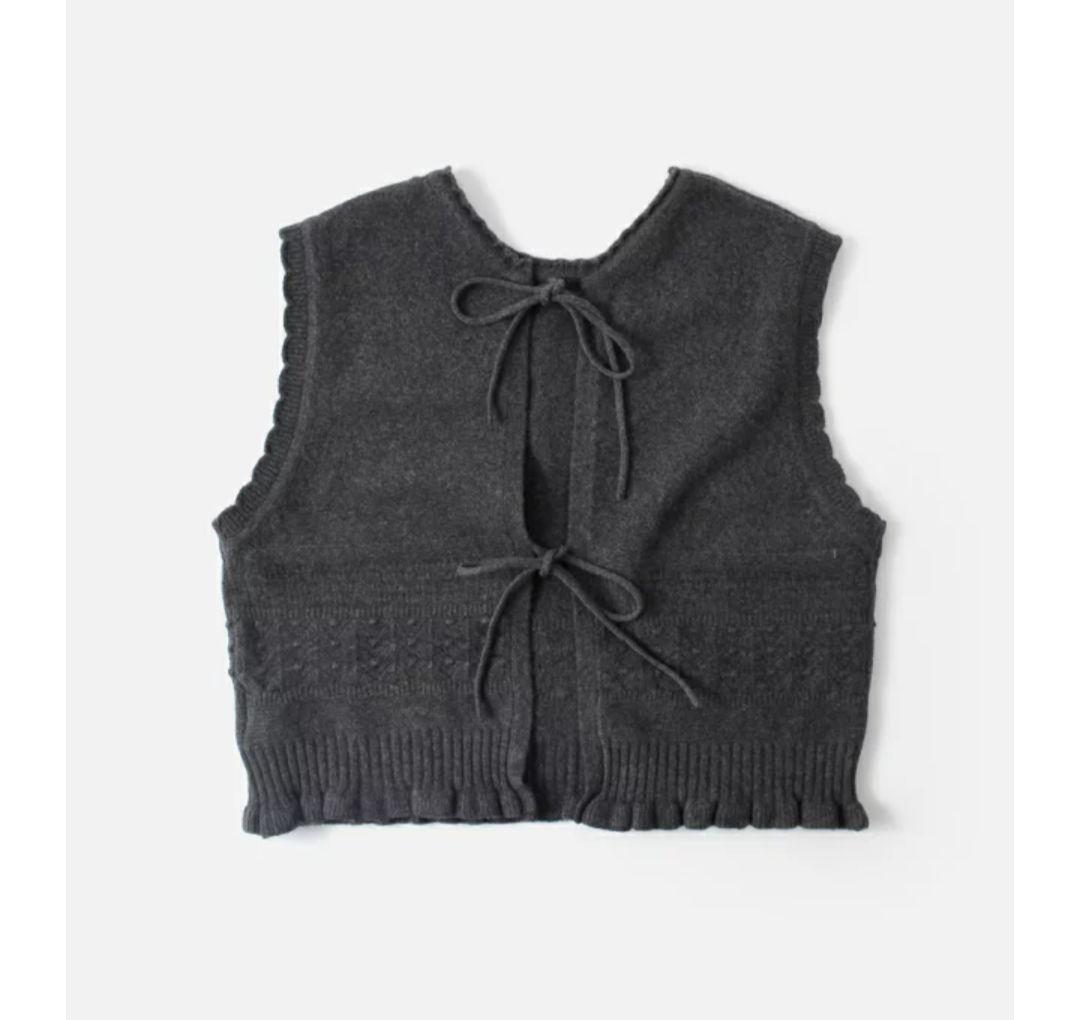 tumugコットンスパン2wayニットベスト未使用品