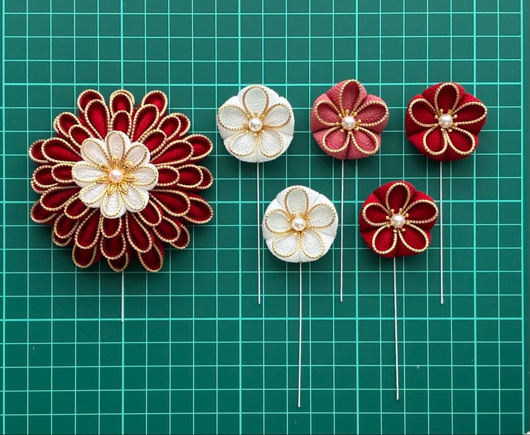 つまみ細工髪飾り 髪飾り 和装髪飾り 成人式 結婚式 卒業式 七五三