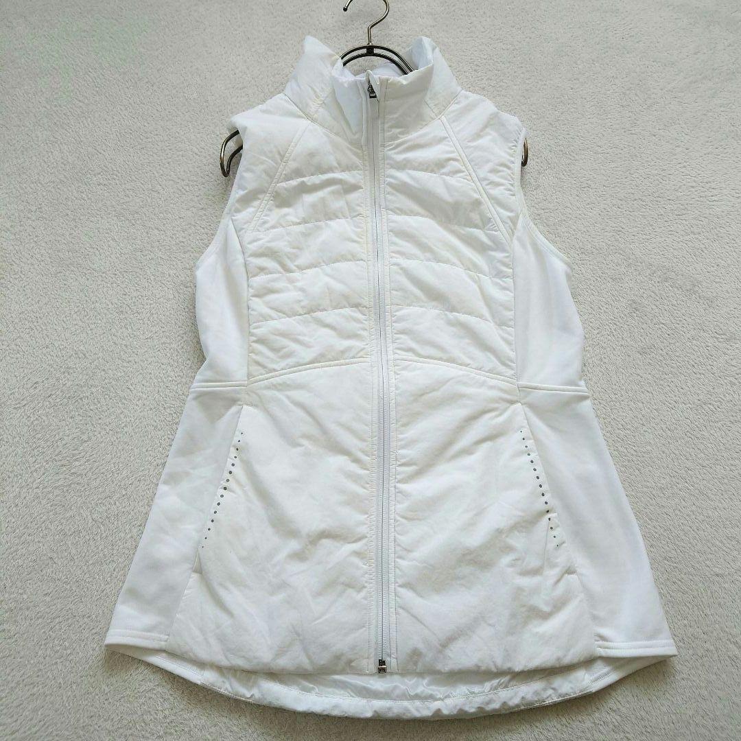 a2898▶ルルレモン　フード付きベスト【6】ランニング　2way　ホワイト