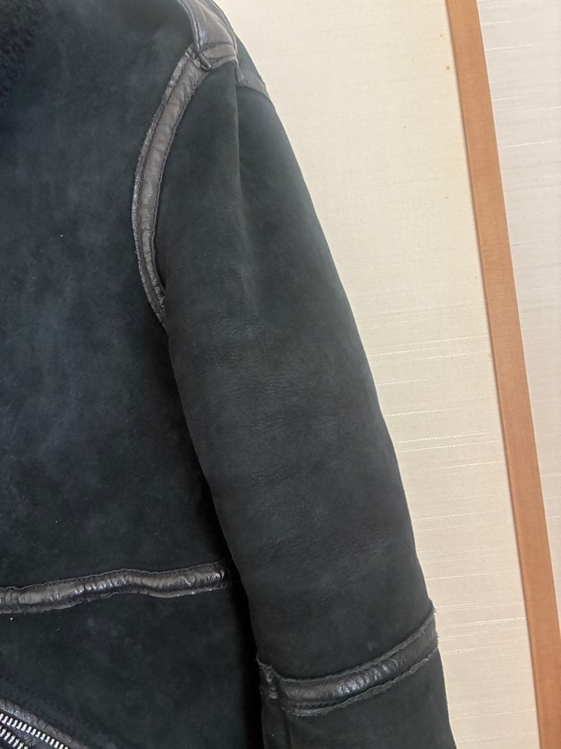 Schott ブラック ムートンジャケット L