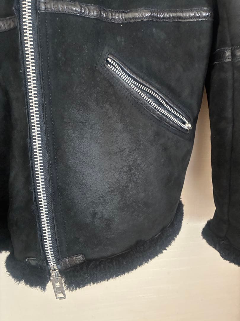 Schott ブラック ムートンジャケット L