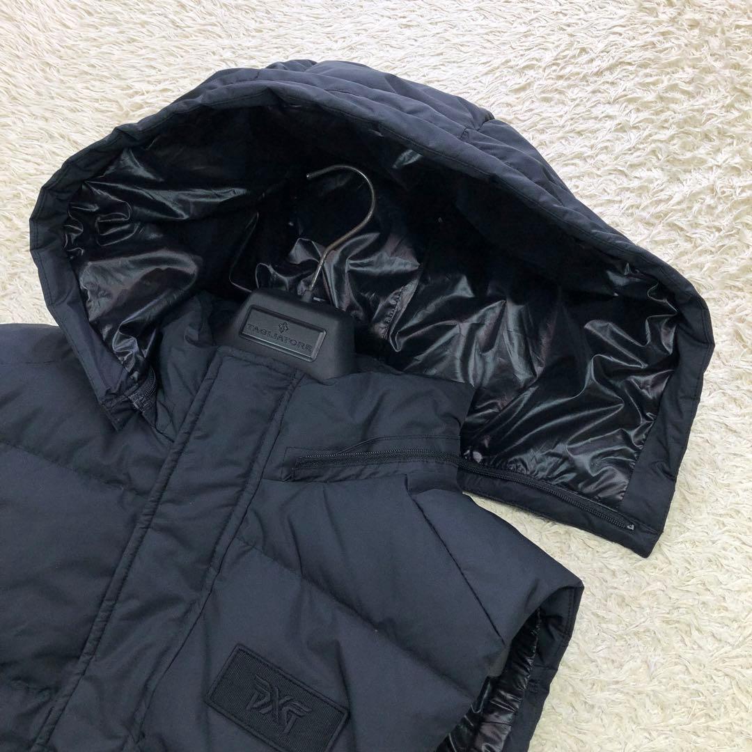 美品⭐PXG グースダウンベスト ゴルフウェア Lサイズ フード着脱可 ブラック