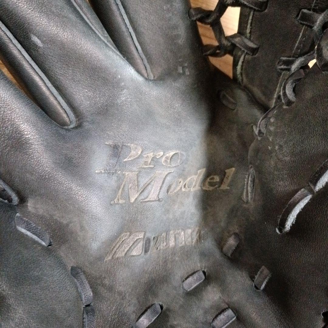 MIZUNO ProModel ブラック軟式グローブ大人左利き用 ボール付き