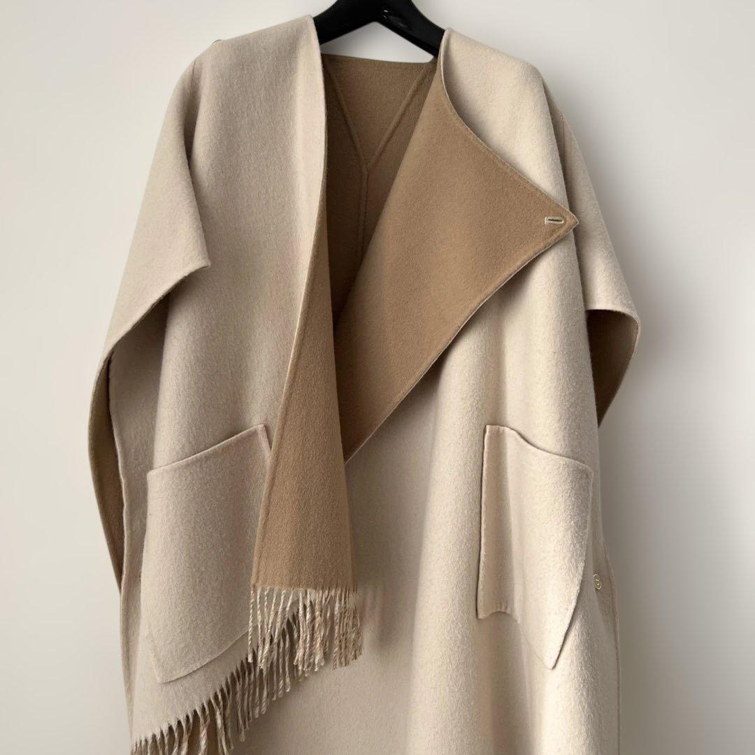 DRAWER ウールビーバーストールジレ　ベージュ