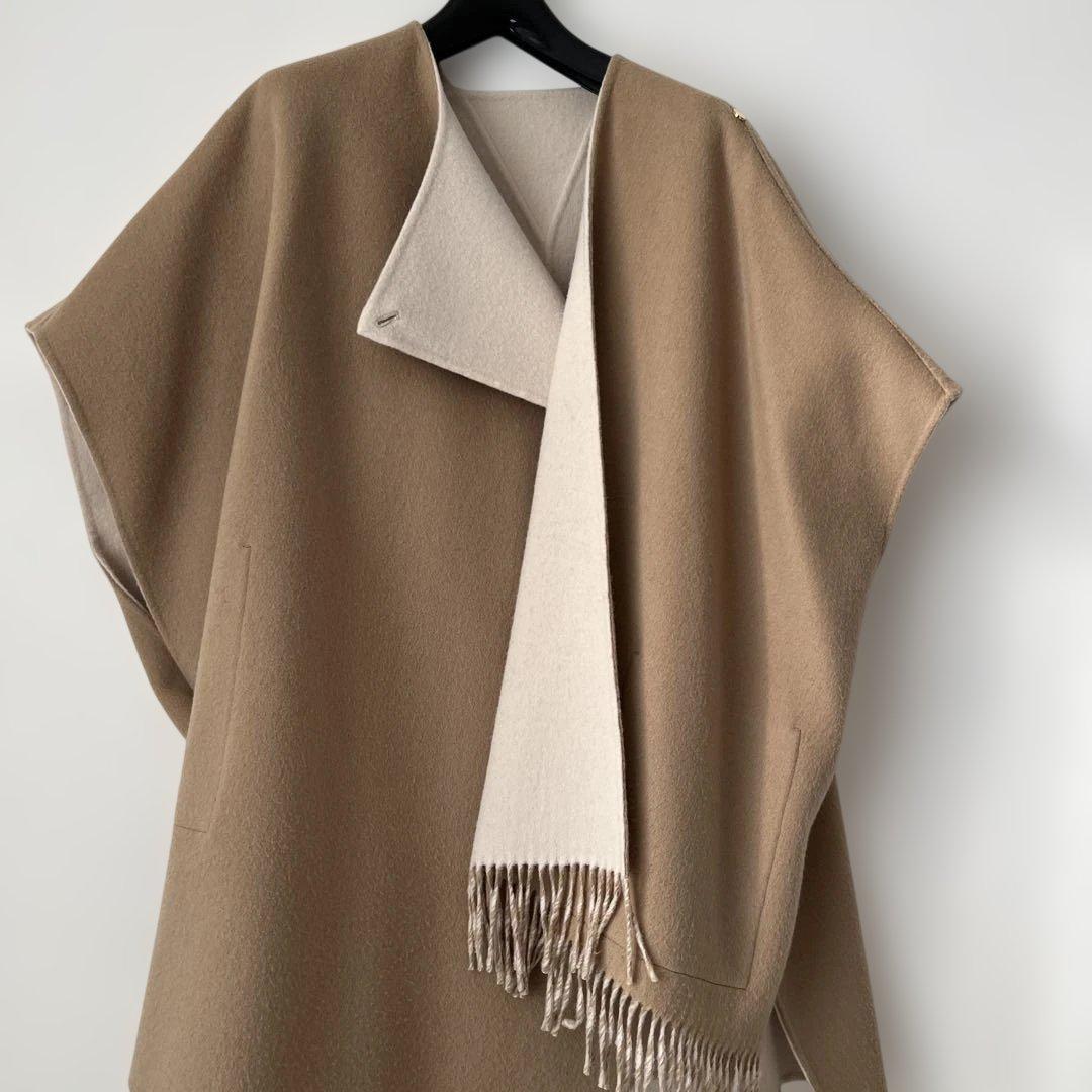 DRAWER ウールビーバーストールジレ　ベージュ