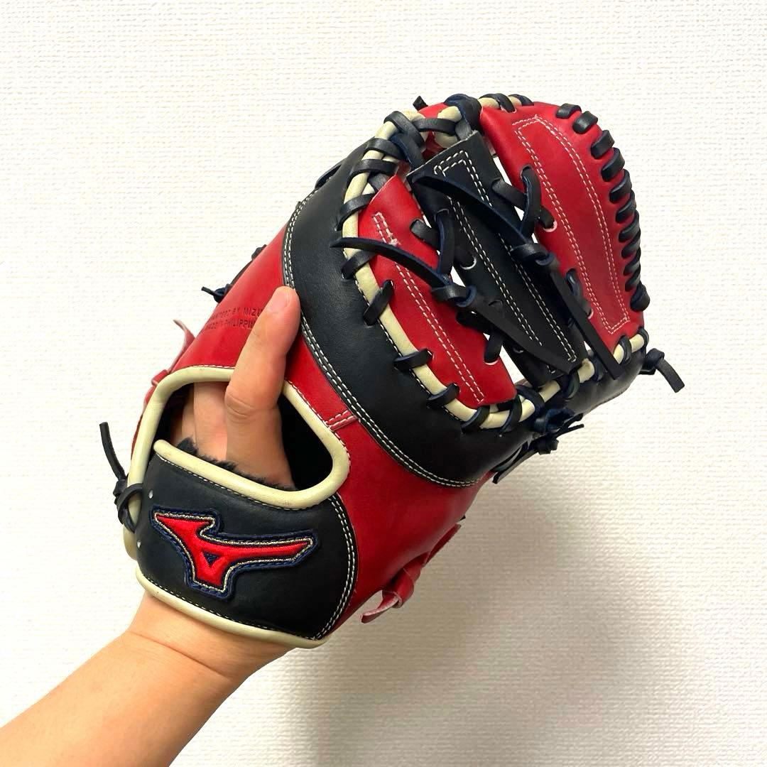 224 ミズノ ビクトリーステージ 極美品 型抜群 軟式 少年 ファーストミット