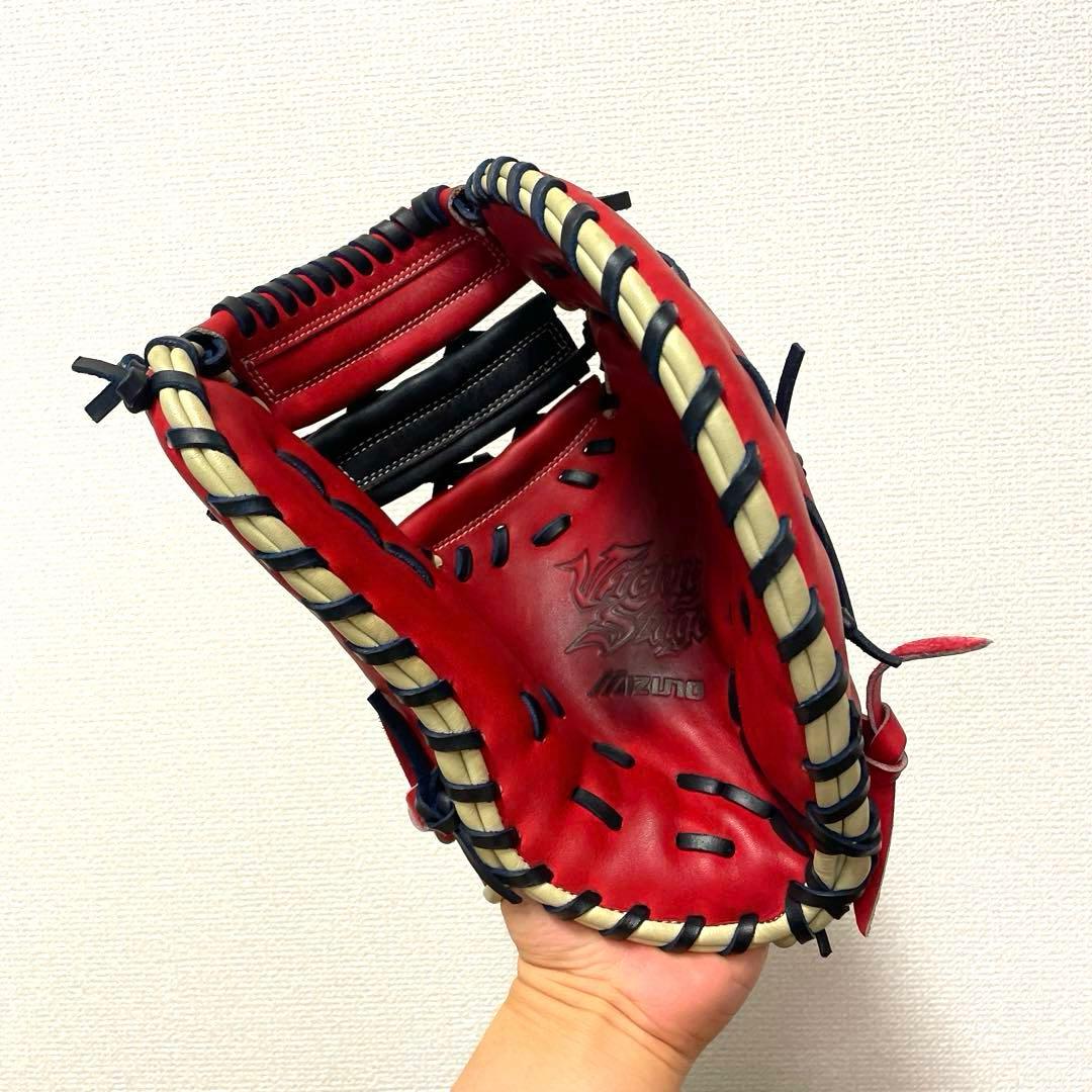 224 ミズノ ビクトリーステージ 極美品 型抜群 軟式 少年 ファーストミット
